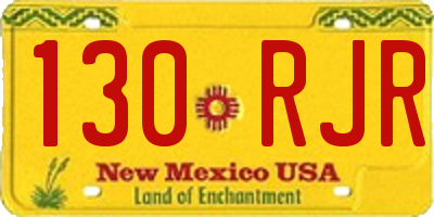 NM license plate 130RJR