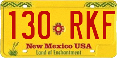 NM license plate 130RKF