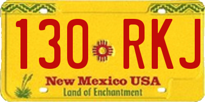 NM license plate 130RKJ