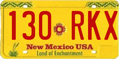 NM license plate 130RKX