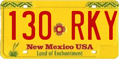 NM license plate 130RKY