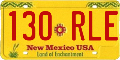 NM license plate 130RLE