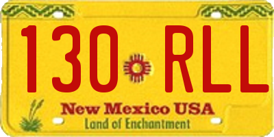 NM license plate 130RLL