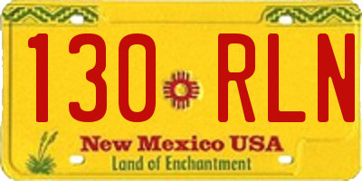 NM license plate 130RLN