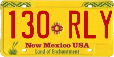 NM license plate 130RLY