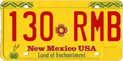 NM license plate 130RMB