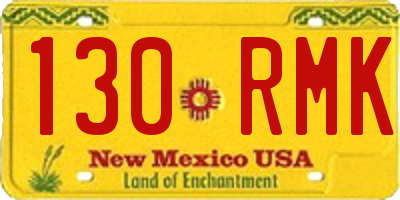 NM license plate 130RMK