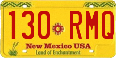 NM license plate 130RMQ