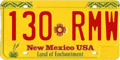 NM license plate 130RMW