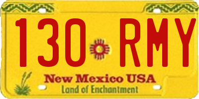 NM license plate 130RMY