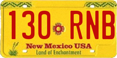 NM license plate 130RNB