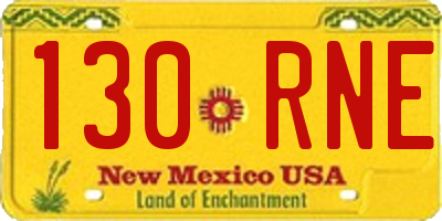NM license plate 130RNE