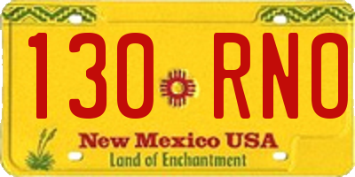 NM license plate 130RNO