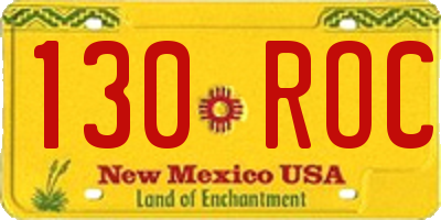 NM license plate 130ROC