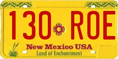 NM license plate 130ROE