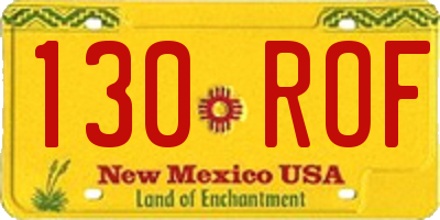 NM license plate 130ROF