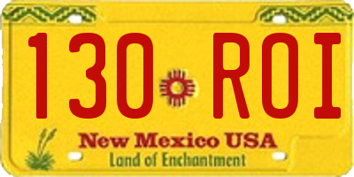 NM license plate 130ROI