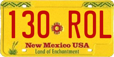 NM license plate 130ROL
