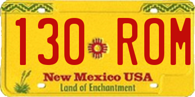 NM license plate 130ROM