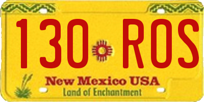 NM license plate 130ROS