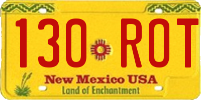 NM license plate 130ROT