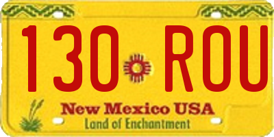 NM license plate 130ROU
