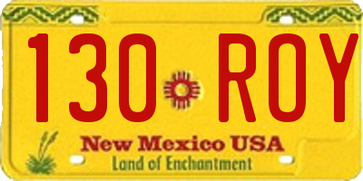 NM license plate 130ROY