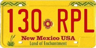 NM license plate 130RPL