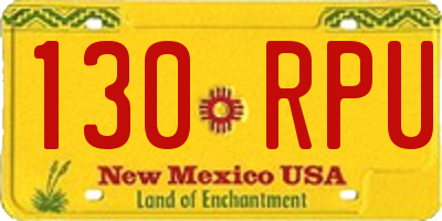 NM license plate 130RPU