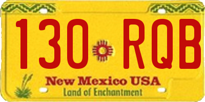 NM license plate 130RQB
