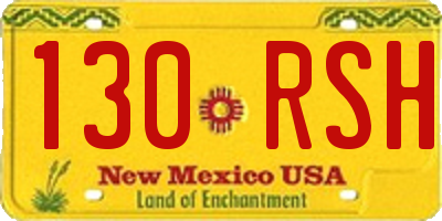 NM license plate 130RSH