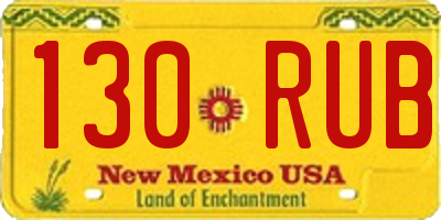 NM license plate 130RUB