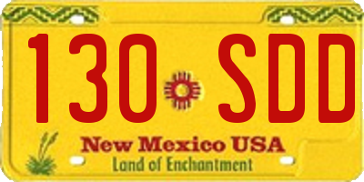 NM license plate 130SDD