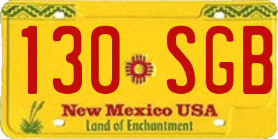 NM license plate 130SGB