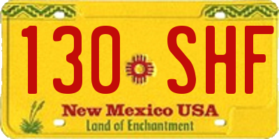 NM license plate 130SHF