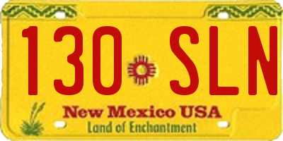 NM license plate 130SLN