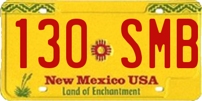 NM license plate 130SMB
