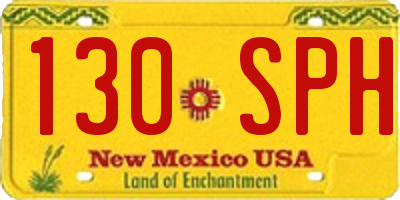 NM license plate 130SPH