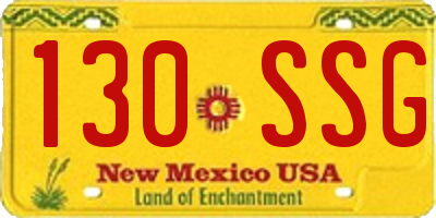 NM license plate 130SSG
