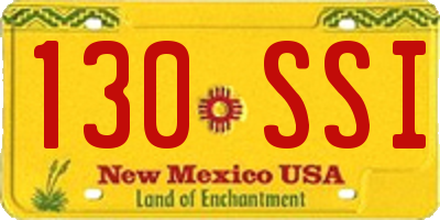 NM license plate 130SSI