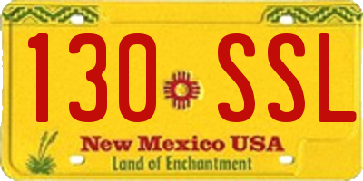 NM license plate 130SSL