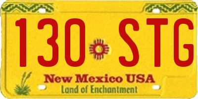 NM license plate 130STG