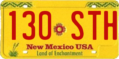 NM license plate 130STH