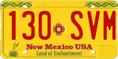 NM license plate 130SVM