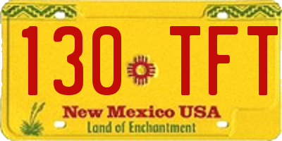 NM license plate 130TFT