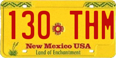 NM license plate 130THM
