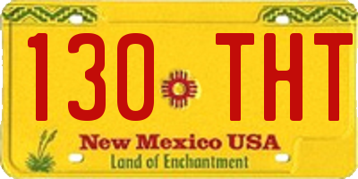 NM license plate 130THT