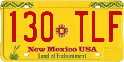 NM license plate 130TLF