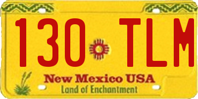NM license plate 130TLM