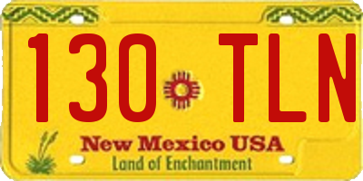 NM license plate 130TLN